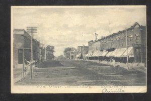 HAMILTON MISSOURI DOWNTOWN MAIN STREET SCENE DIRT ROAD VINTAGE POSTCARD