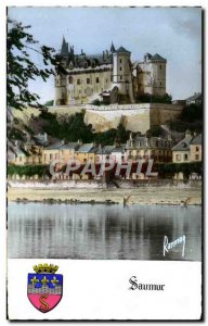 Modern Postcard Chateau Saumur from the Loire