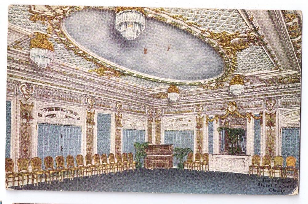 Hotel La Salle East Room Chicago Illinois Il Hippostcard