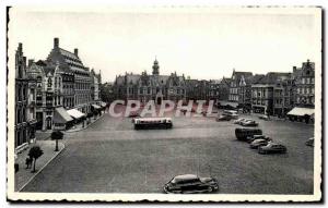 Old Postcard Ypres Grand Place