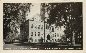 1930s RPPC Postcard; Union County Court House, Elk Point SD 3109 posted