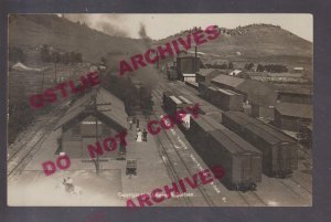 Whitewood SOUTH DAKOTA RPPC 1909 DEPOT TRAIN STATION nr Sturgis Deadwood SD