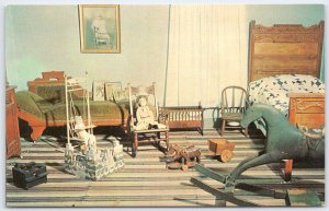 Vintage Amana Iowa Children's Room Postcard Dexter Press Linen