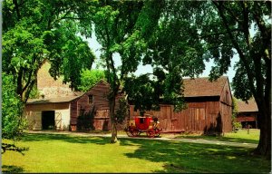 Stagecoach Carriage Batsto Village NJ New Jersey Chrome Postcard A6