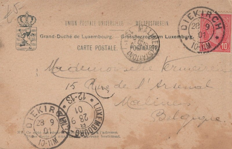 Luxembourg Grand Duché Vintage Postcard 04.17