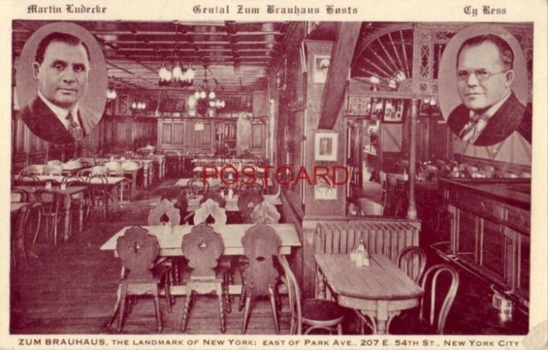 ZUM BRAUHAUS, NEW YORK CITY - insets of Martin Ludecke & Cy Ress