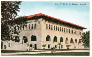 Vintage Postcard 1920's Y. M. C. A. Building Front Phoenix Arizona AZ Structure