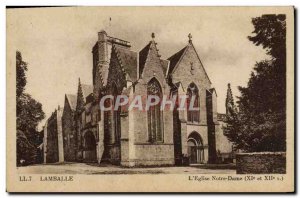 Old Postcard Lamballe L & # 39Eglise Notre Dame