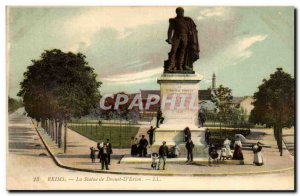 Postcard Old Statue Reims Drouet d & # 39Erlon