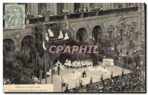 Old Postcard Fetes Dance July 14, 1906 Coronation of the muse of the people