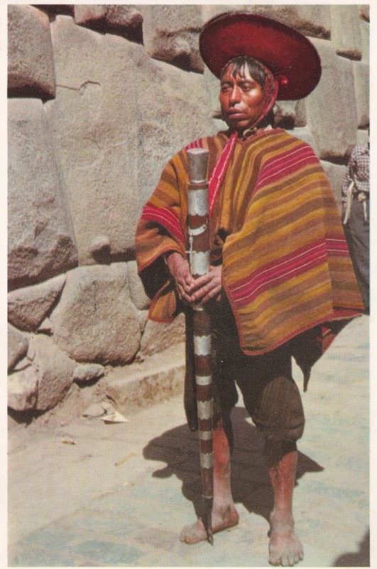 Alcalde Indigena Native Mayor Inca Peru Boy Cuzco Postcard