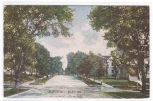 Bluff Street Scene Beloit Wisconsin 1910 postcard