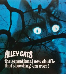 Alley Cats Arcade Flyer 1985 Original Shuffle Alley Bowler 8.5 x 11 Vintage