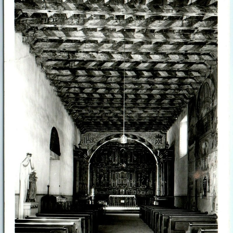 c1930s San Francisco, CA Mission Dolores Inside Postcard Church Founded 1776 A41