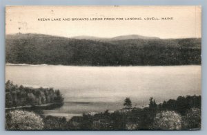 LOVELL ME LAKE KEZAR BRYANTS LEDGE FROM FOX LANDING VINTAGE POSTCARD 