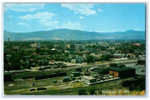 c1960's Bird's Eye View Missoula Taken From Water Works Hill Montana MT Postcard