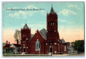 1917 First Methodist Church Rocky Mount Exterior North Carolina Vintage Postcard