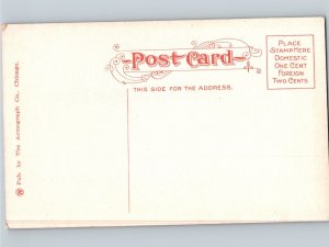 c1910 YWCA Building & Bridge Aurora Illinois IL Postcard