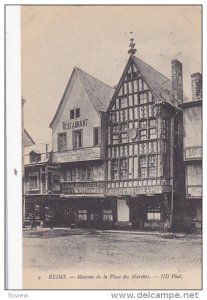 REIMS, Maisons de la Place des Marches, Restaurant, Champagne-Ardenne, France...