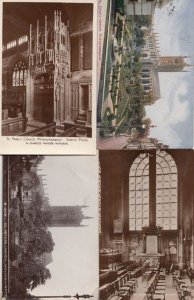 St Peters Church Wolverhampton 4x Vintage RPC Postcard s