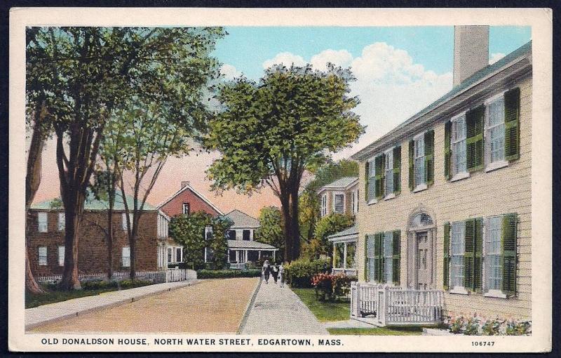 North Water Street Edgartown Massachusetts unused c1920's