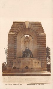 RPPC WAR MEMORIAL ADELAIDE SOUTH AUSTRALIA REAL PHOTO POSTCARD (1920s)