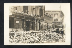 REAL PHOTO LONG BEACH CALIFORNIA EARTHQUAKE DOWNTOWN REAL PHOTO POSTCARD