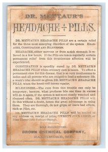 1880s Dr. Mettaur's Headache Pills Quack Medicine. Shaggy Dog & Infant Baby P60