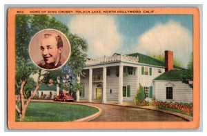 Home Of Bing Crosby Toluca Lake North Hollywood California c1947 Postcard 