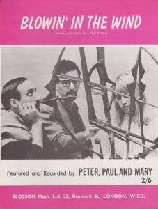 Peter Paul & Mary Blowin' In The Wind Sheet Music