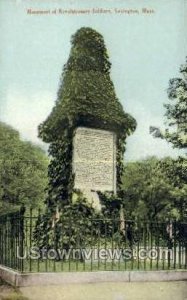 Monument of Revolutionary Soldiers - Lexington, Massachusetts MA  