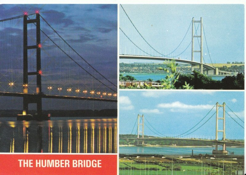 Yorkshire Postcard - Views of The Humber Bridge - Opened July 1981 - Ref ZZ4874 