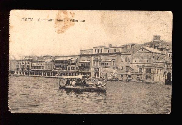 034217 MALTA Admiralty Hause Vittoriosa Vintage PC