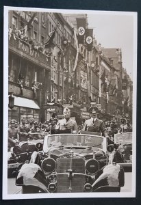 GERMANY THIRD 3RD REICH ORIGINAL POSTCARD HITLER MUSSOLINI MUNICH 1940 HOFFMANN