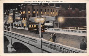 Milwaukee Street Bridge At Night - Janesville, Wisconsin WI  