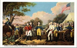 Surrender Burgoyne Saratoga 1777 Flag John Trumbull Rotunda Capitol Unp Postcard 