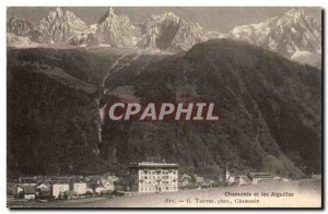 Chamonix and needles Old Postcard