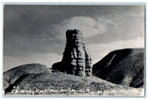 c1940's View Of Chimney Rock Near Shell Wyoming WY RPPC Photo Vintage Postcard