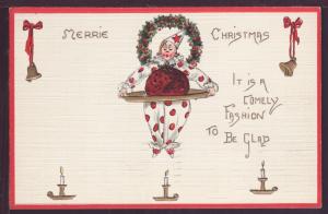 Merrie Christmas Harlequin Postcard 2709