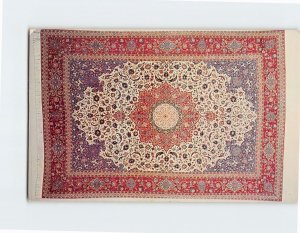 Postcard Persian Ispahan Rug, The Harry S. Truman Library, Independence, MO
