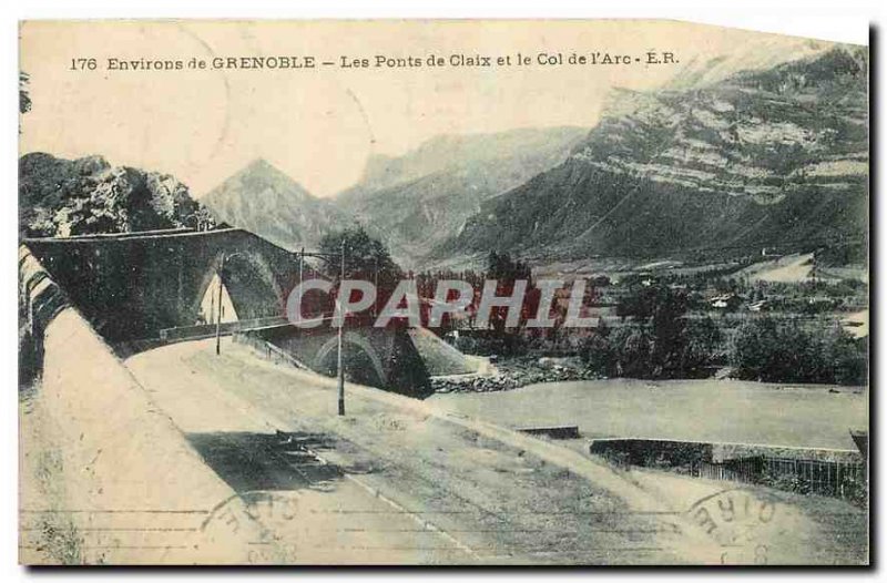 Old Postcard Environs de Grenoble The Bridges at Claix and the Col de l'Arc