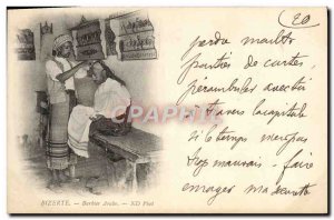 Old Postcard Bizerte Arab Barber Hairdresser Mettier