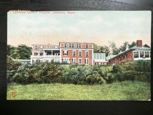 Vintage Postcard 1907-1915 General Hospital, Lawrence, Massachusetts (MA)