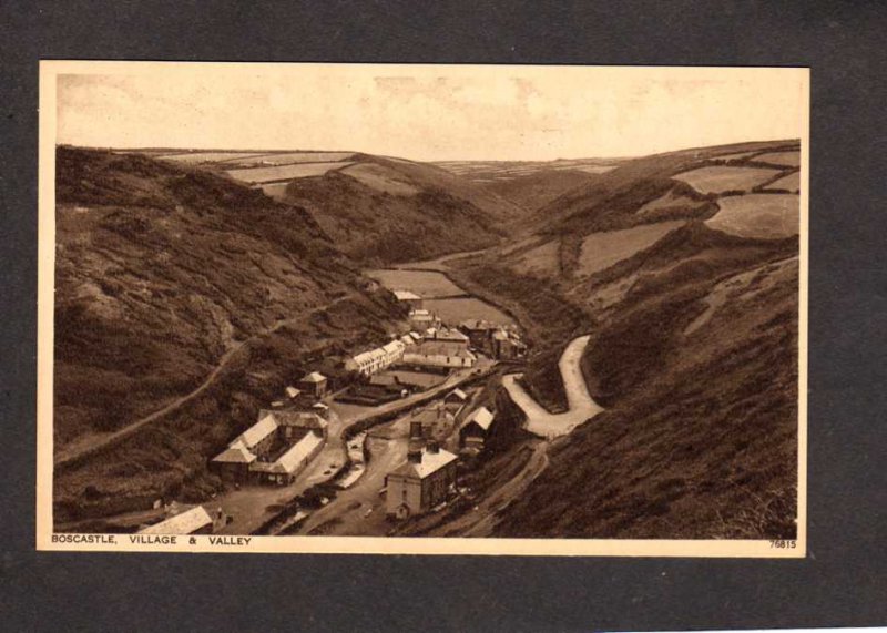 UK Cornwall Village Valley Boscastle Vintage Postcard Houses Carte Postale