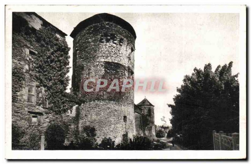 Old Postcard Glass Promenade du Vieux Remparts Val