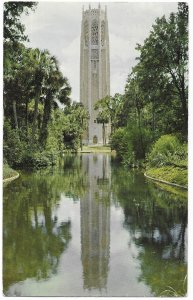 US Singing Tower, Lake Wales, Florida.   old card with postage, mailed 1958.