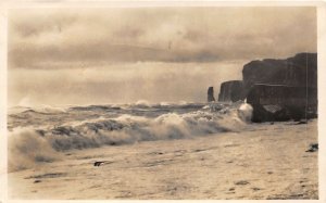 Lot198 helgoland heavy surf on the west coast germany real photo