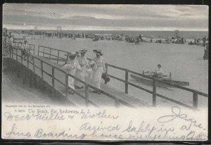 The Beach, Far Rockaway, Queens, N.Y.C., Very Early Postcard, Used in 1905