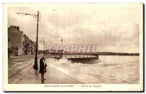 Old Postcard Boulogne Sur Mer Waves Effects