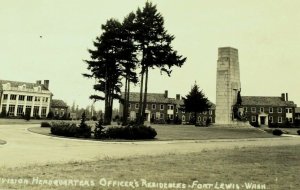 WWI WWII Real Photo Officers Residences Fort Lewis RPPC Ellis Postcard P72